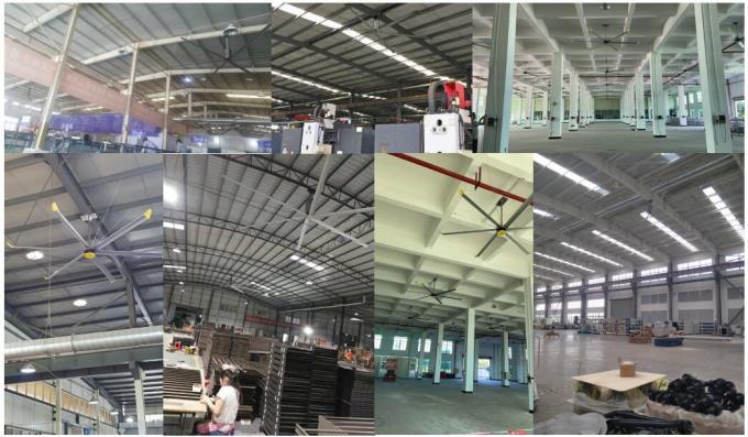 65RPM aire frío gigante gran cuchilla ventiladores industriales HVLS 7