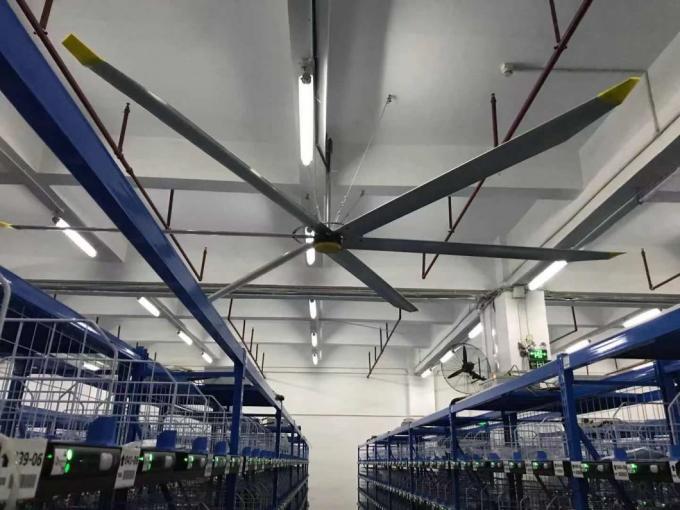 La fan de techo industrial ahorro de energía grande de Hvls Pmsm agota la fan grande para la refrigeración por aire y la ventilación en agricultura