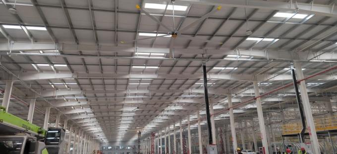 Fan de techo industrial grande de Hvls del tamaño del poder del asno de la fan de la ventilación grande gigante de la refrigeración por aire