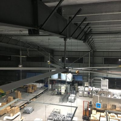 Motor de imán permanente 18FT 5.5M Ventiladores de techo industriales grandes