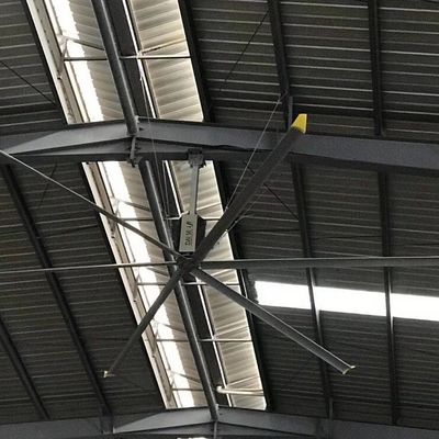 Un buen precio. 1.5kw aire natural frío refrigeración de alta velocidad ventilador de techo HVLS en línea