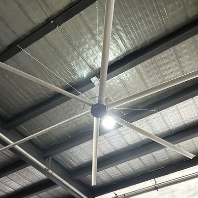 Un buen precio. Ventiladores de techo HVLS grandes accionados por motor PMSM para taller de producción de cables en línea