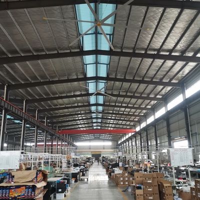 Un buen precio. 7.3m 24FT PMSM motor ventilador de techo industrial para ventilación de almacén y refrigeración de aire en línea