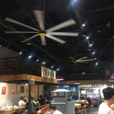 Un buen precio. 2.4m 8FT ventilador de techo HVLS sin escobillas para almacenes y lugares comerciales en línea