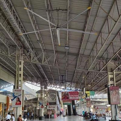 Un buen precio. 5Ventilador de ventilador de techo industrial HVLS con motor PMSM en línea