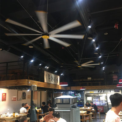 Un buen precio. 2.4m Ventilador eléctrico de ventilación industrial sin escobillas para ventilador HVLS de rotor exterior de almacén en línea