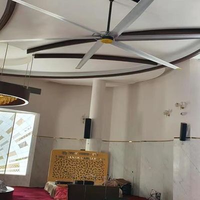 Un buen precio. 6.1M/20FT Ventilador de ventilación motor de imán permanente síncrono HVLS gran ventilador de techo industrial en línea