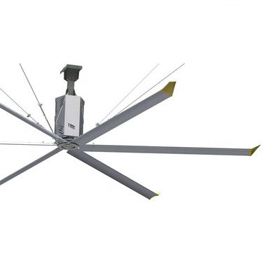 Ventilador de techo HVLS con motor de caja de engranajes de 24FT para refrigeración en restaurantes y espacios industriales