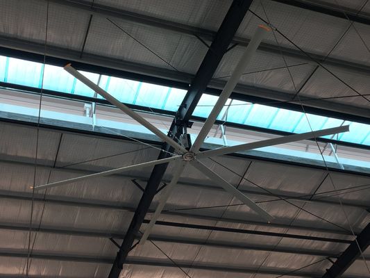 Un buen precio. Ventilador axial Ventilador de techo industrial HVls grande con material de hoja de aleación Al-Mg de 7,3 m de diámetro en línea