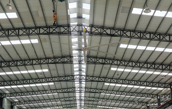 Un buen precio. Ventilador de aluminio de corriente eléctrica de tipo CA para ventilador de techo industrial de gran tamaño HVL de 24 pies de enfriamiento de almacén en línea