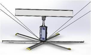 Un buen precio. 1.5 KW 55 rpm Gran ventilador de techo industrial para garaje en línea