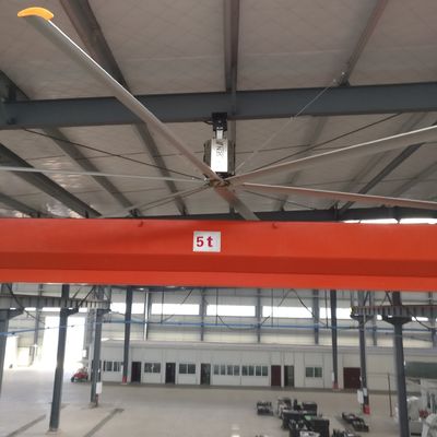 Un buen precio. 16800 CMM 1,5 kW ventiladores de techo de baja velocidad de gran volumen en línea