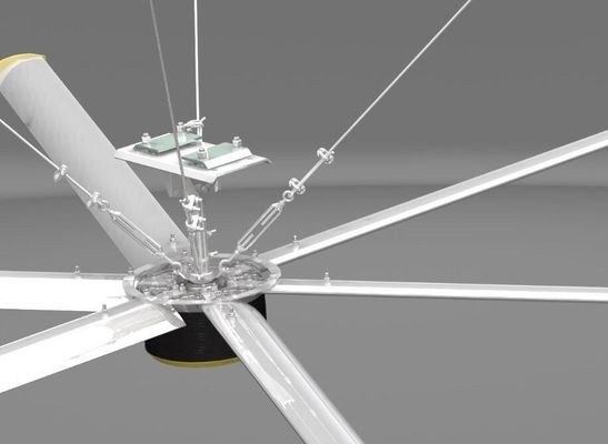 Un buen precio. 6.0M 20 pies Pmsm Sala del motor Seis cuchillas grandes ventiladores HVLS en línea