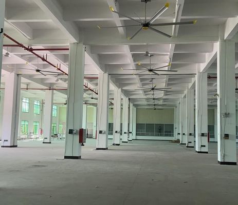 Un buen precio. Frío de aire Gran ventilador HVLS de 5 hojas de 75 RPM en línea