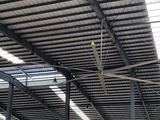 Un buen precio. Gran ventilador de techo industrial de 24 pies para refrigeración y ventilación de aire en línea